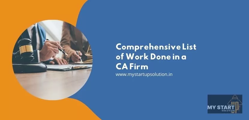 list of work done in ca firm